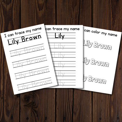 Editable Name Tracing & Days/Months